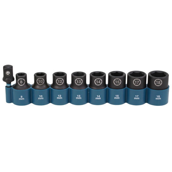 MAKITA E-16645 sada nástrčných průmyslových hlavic 1/2", 9ks (old=B-54645)