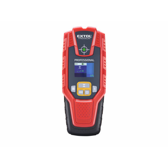 EXTOL Premium detektor materiálů digitální, Fe kovy, neželezné kovy, dřevo, ZOOM, 8831321
