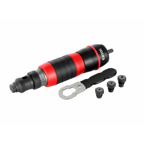EXTOL Premium nýtovací adaptér na vrtačku pro trhací nýty 2,4-4,8mm, nerez 4mm, 400 ot./min 8813752