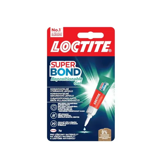 LOCTITE Super Bond Repositionable Gel - 3g, na všechny materiály