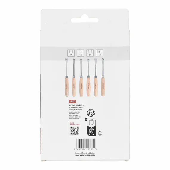 KREATOR dláta řezbářská MINI, 6ks, KRTH23203