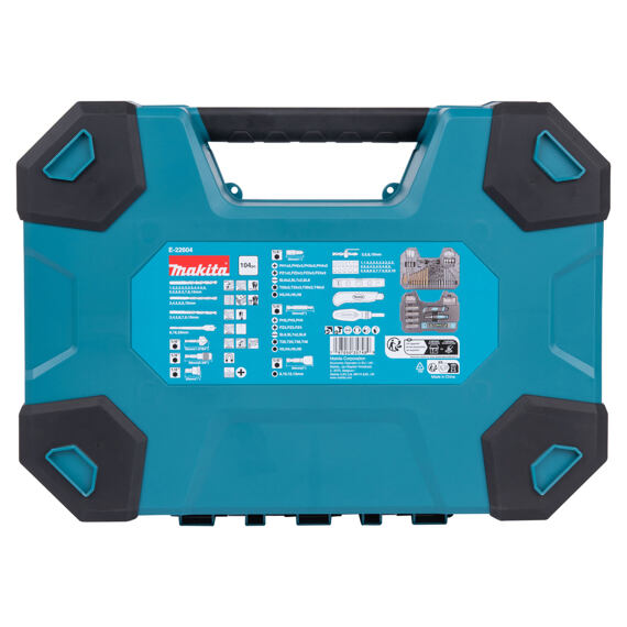 MAKITA E-22604 sada bitov, vrtákov a príslušenstva 104 ks, PH kufor (old=D-31778)