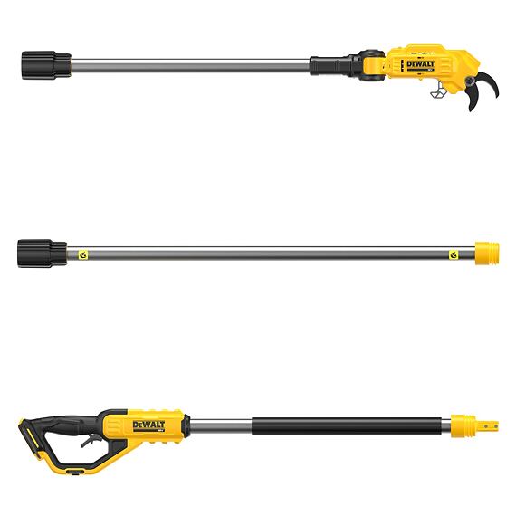 DeWALT DCMPP569N aku zahradní nůžky na tyči 18V XR, délka tyče až 3m, střih 38mm, bez baterie