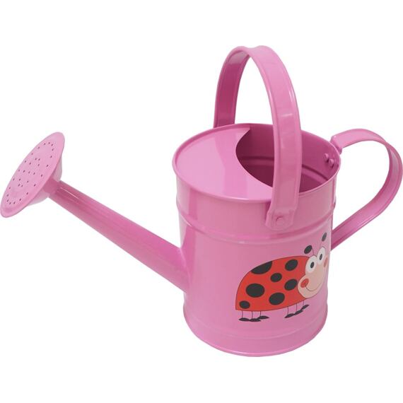 konvička zahradní dětská 1,6l, kovová, růžová, 1950487