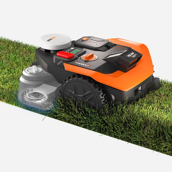 WORX Garden WR365E robotická sekačka VisionRTK stereo, řízená GPS signálem a kamerou