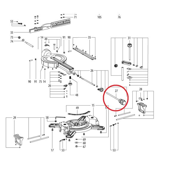 METABO 316073960 rukojeť pro KGS 216 M