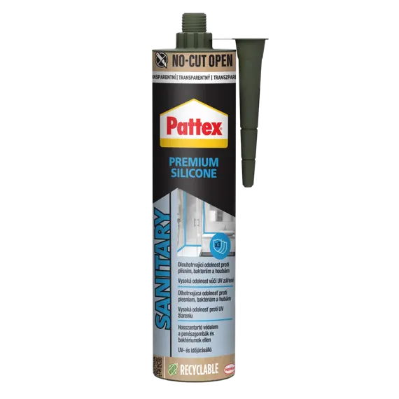 PATTEX sanitární silikon PREMIUM transparentní 280ml 17306p, 3037942