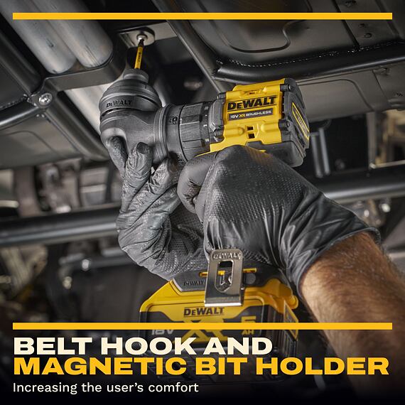 DeWalt DCD803NT aku bezuhlíková příklepová vrtačka a 4 výměnné hlavy 18V, 73Nm, kufr TSTAK, bez aku