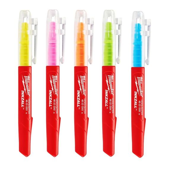 MILWAUKEE 48223206 zvýrazňovače INKZALL sada 5 barev