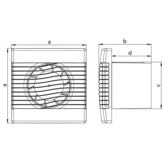 HACO ventilátor AV BASIC 100 S