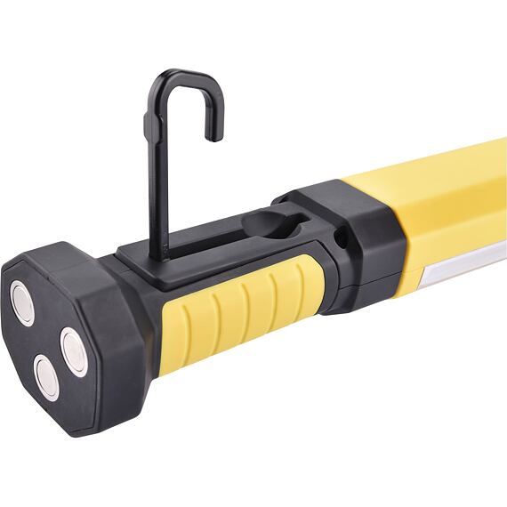 EXTOL LIGHT lampa montážna 75cm, 1200lm, rotačná a kĺbová, 6*AA, magnety 43157