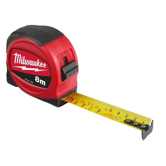 MILWAUKEE 48227708 zvinovací meter 8m, S8/25 SLIMLINE, trieda presnosti II.