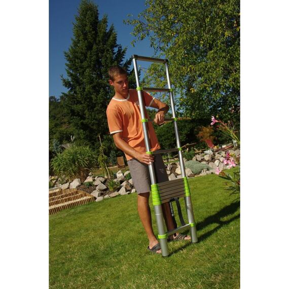 FIELDMANN žebřík teleskopický FZZ 4002, max.320cm, nosnost 150kg, 11 příček