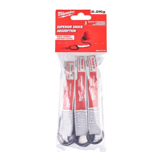 MILWAUKEE 4932471430 bezpečnostní pás Quick-Connect k závěsu na nářadí, 3ks
