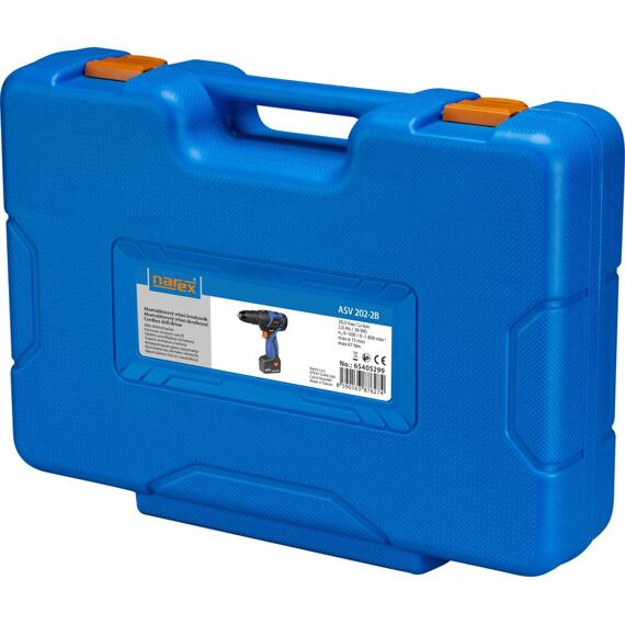 NAREX ASV 202-2B aku vrtačka 20V/2*2Ah, 67 Nm, 0-500/1800 ot./min