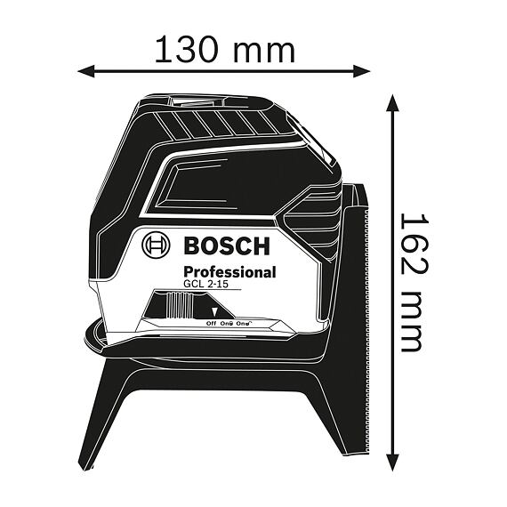 BOSCH GCL 2-15 + RM1, krížový laser, držiak, box