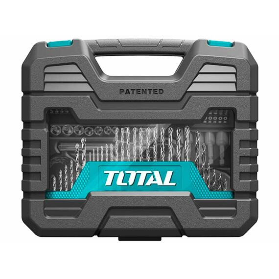 TOTAL súprava príslušenstva (vrtáky, bity, hlavice, meter, nôž, záhlbníky), THKTAC011182