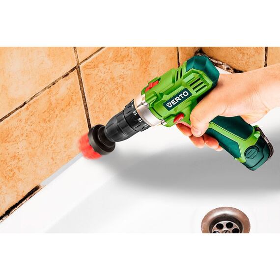 VERTO sada čistících kartáčů do vrtačky, 4ks (50, 90, 100, 130mm), upnutí 1/4" šestihran 62H700