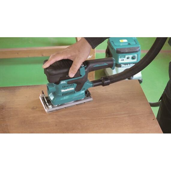 MAKITA DBO381ZU aku vibračná brúska 18V LXT, AWS, 93*185mm, 3 stupne kmitov, bez batérie