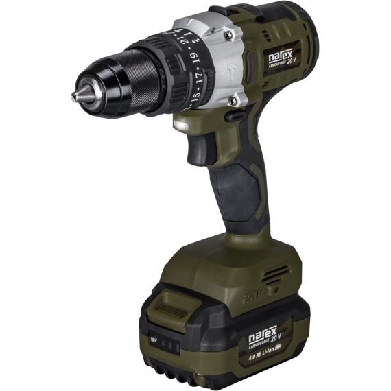 NAREX Camouflage CSP 13-2, aku príklepová vŕtačka 20V, 0-450/1600 ot./min., 75Nm, 13mm, bez batérie