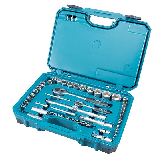 MAKITA E-10883 gola sada 221-dílná, hlavice 1/4" + 1/2", očkoploché klíče