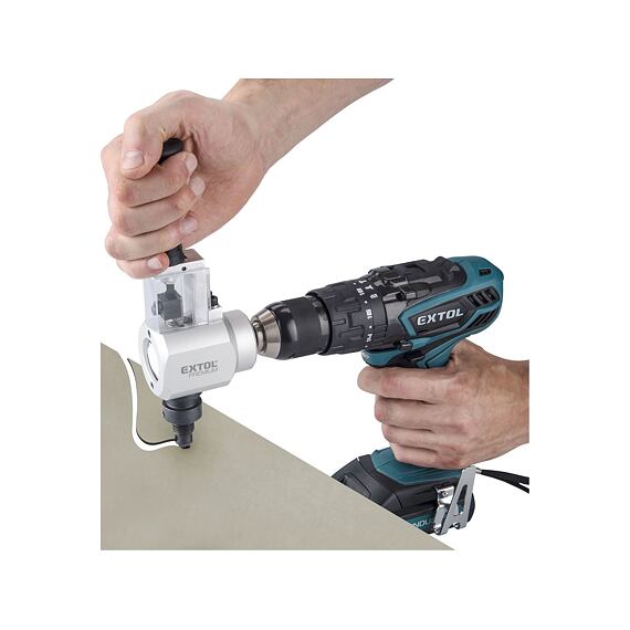 EXTOL PREMIUM nástavec na vŕtačku 2-funkčný, priamočiara píla + prestrihovač plechov až 2mm, 8813654