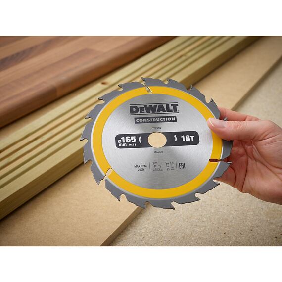 DeWalt DT1933 pilový kotouč 165*20mm, 18z, pro rychlé řezy