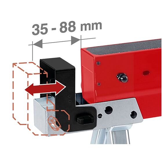 FORTUM koza stavební skládací, nosnost až 590kg, boční svorný úchyt, výška 61,5-82cm, 4759999
