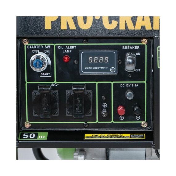 PROCRAFT DP35 elektrocentrála dieselová 230V, max.výkon 3,3kW, trvalý výkon 3kW, nádrž 12,5l