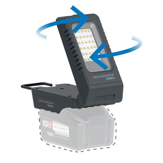 SCANGRIP BASIC CONNECT, svítilna, otočná hlava lampy, 500/1000lm, 6109C