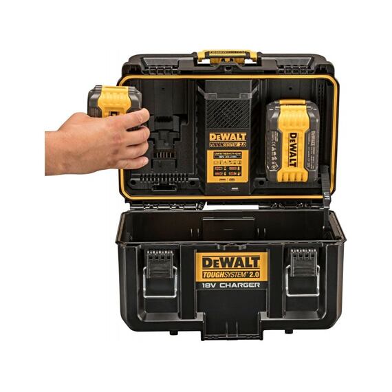 DeWalt DWST-83471 nabíjací box/dvojitá nabíjačka 18V a 54V, 2*USB port, ToughSystem 2.0