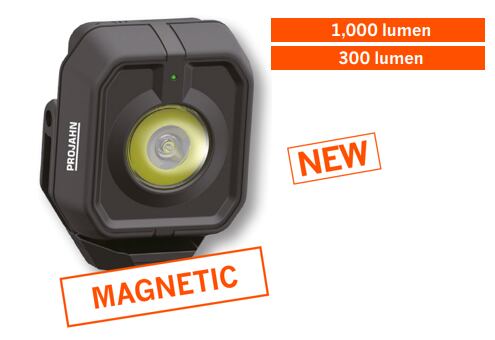 PROJAHN aku pracovní svítilna 3,7V/1,2Ah, 300 - 1000lm, dosvit až 100m, magnet, 398253