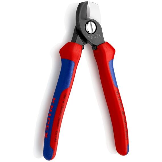 KNIPEX kleště na kabely 165mm, brynýrované, vicesložková rukojeť, 9512165