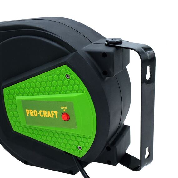 PROCRAFT kabel prodlužovací 230V, 15m, AUTOMATICKÝ NAVIJÁK EK15, max. 1500W