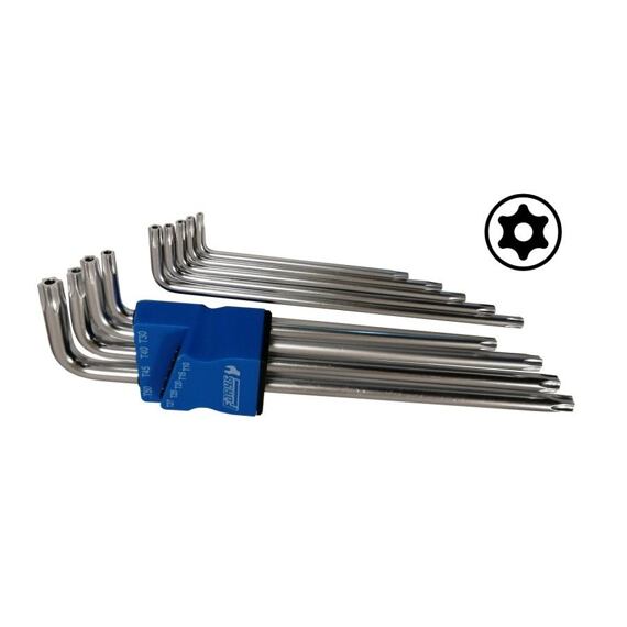 FARYS sada TORX T10-T50 vrtané, dlouhé, plastový držák