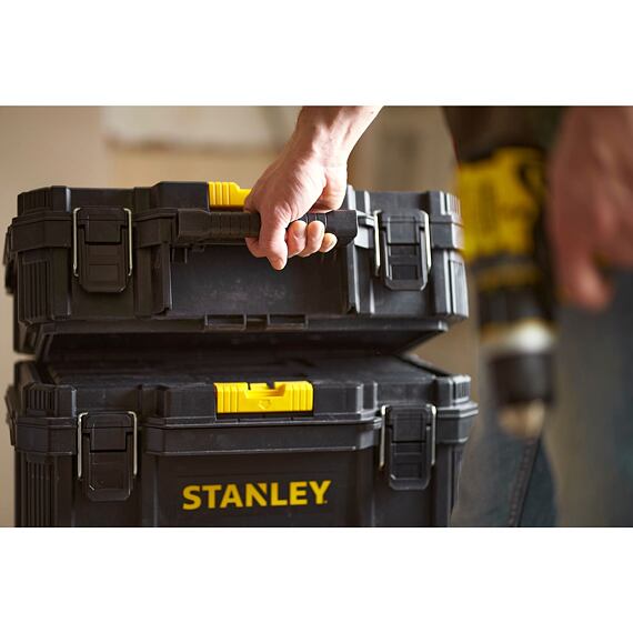 STANLEY STST83319-1 rozkladací pojazdný box Work Shop, teleskopická rukoväť, veľké kolieska