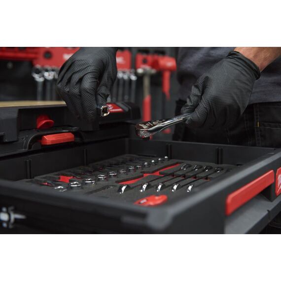 MILWAUKEE 4932493233 rukavice nitrilové jednorázove vel. 7/S, odolné vůči chemikáliím, balení 50ks