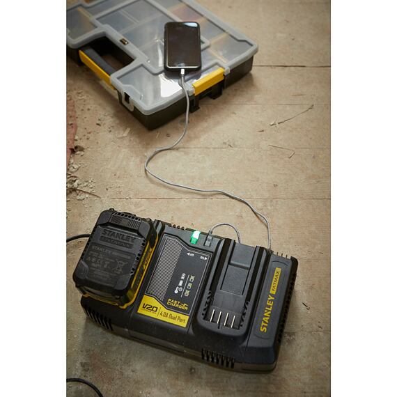 STANLEY SFMCB24 aku DUAL PORT nabíjačka 18V/4A FATMAX