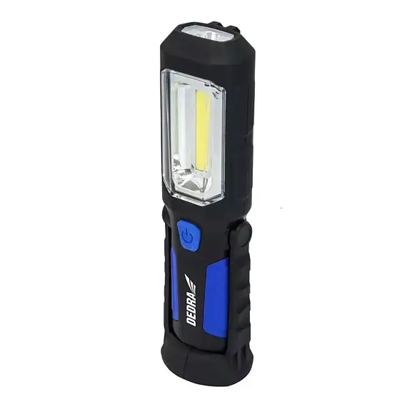 DEDRA svítilna LED 3W COB + 1W, 3,7V/1,2Ah, nabíjecí, L1022