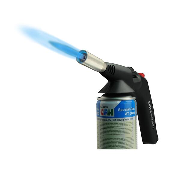 EXTOL Premium hořák na kartuše s EU závitem 7/16", piezo zapalování, jemná regulace, max. 1200°C