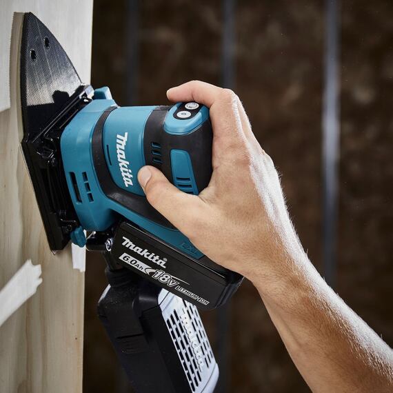 MAKITA DBO480Z aku vibrační bruska LXT 18V, 114*102mm, suchý zip, 11000/14000 ot./min.