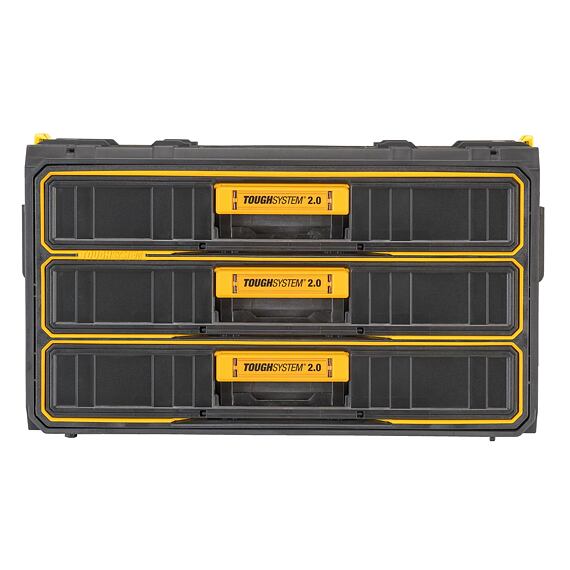 DeWalt DWST08330-1 zásuvkový kufrík ToughSystom 2.0, 3 zásuvky, guličkové ložiská vo výsuvoch