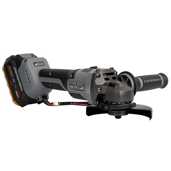 PROCRAFT INDUSTRIAL AG125A aku bezuhlíková úhlová bruska 20V/4Ah, 3 rychlosti, kufr