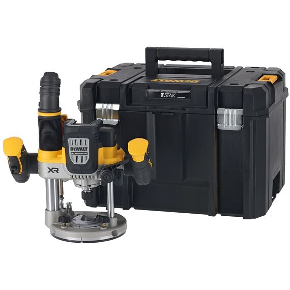 DeWalt DCW620NT aku bezuhlíková horní fréza 18V, kleštiny 8+12mm, 11000-23000 ot./min., bez baterie