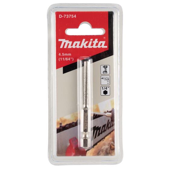 MAKITA D-73754 pilník kulatý průměr 4,5mm pro broušení řetězu upnutí 1/4" 6-ti hran do vrtačky