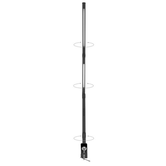 Ecolite LED stolní lampa LU19WT-CR, 8W+11W, 3000-6000K, černá, 351568
