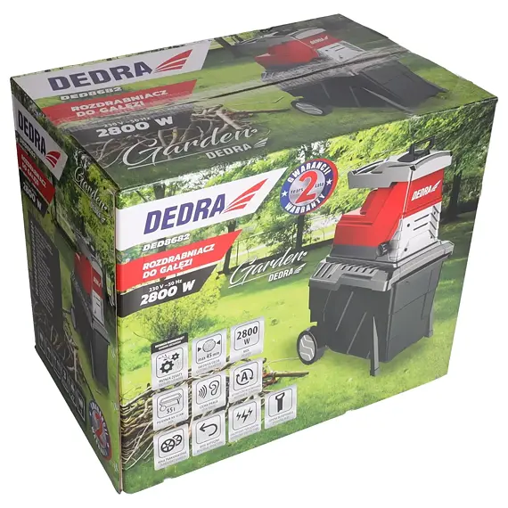 DEDRA drtič větví 2800W, max. průměr 45mm, zubový mechanismus DED8682