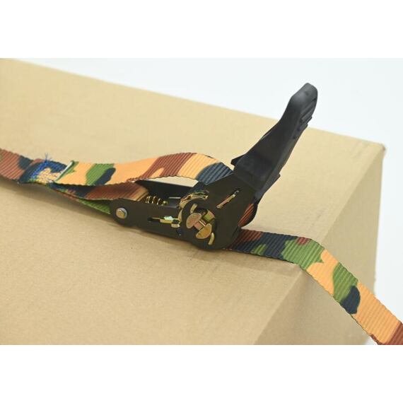 COMPASS popruh s ráčnou a háky 1ks 250daN 25mm x 5m barva KAMU, 02255