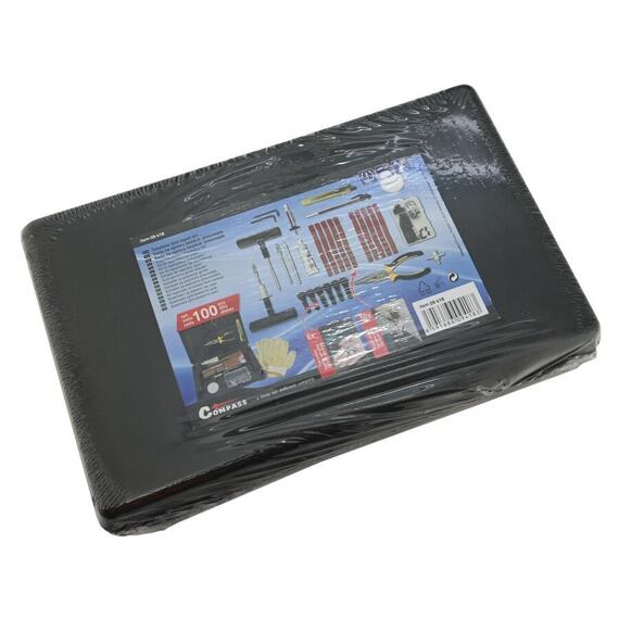 COMPASS sada na opravu defektů pneumatik 100-dílná v kufru, 09418