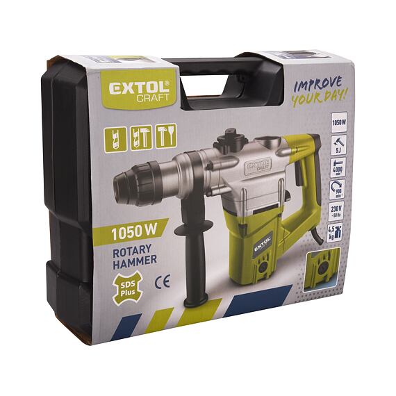 EXTOL Craft vrtací kladivo SDS+, 5J, 1050W, 4000 úderů/min. 401232
